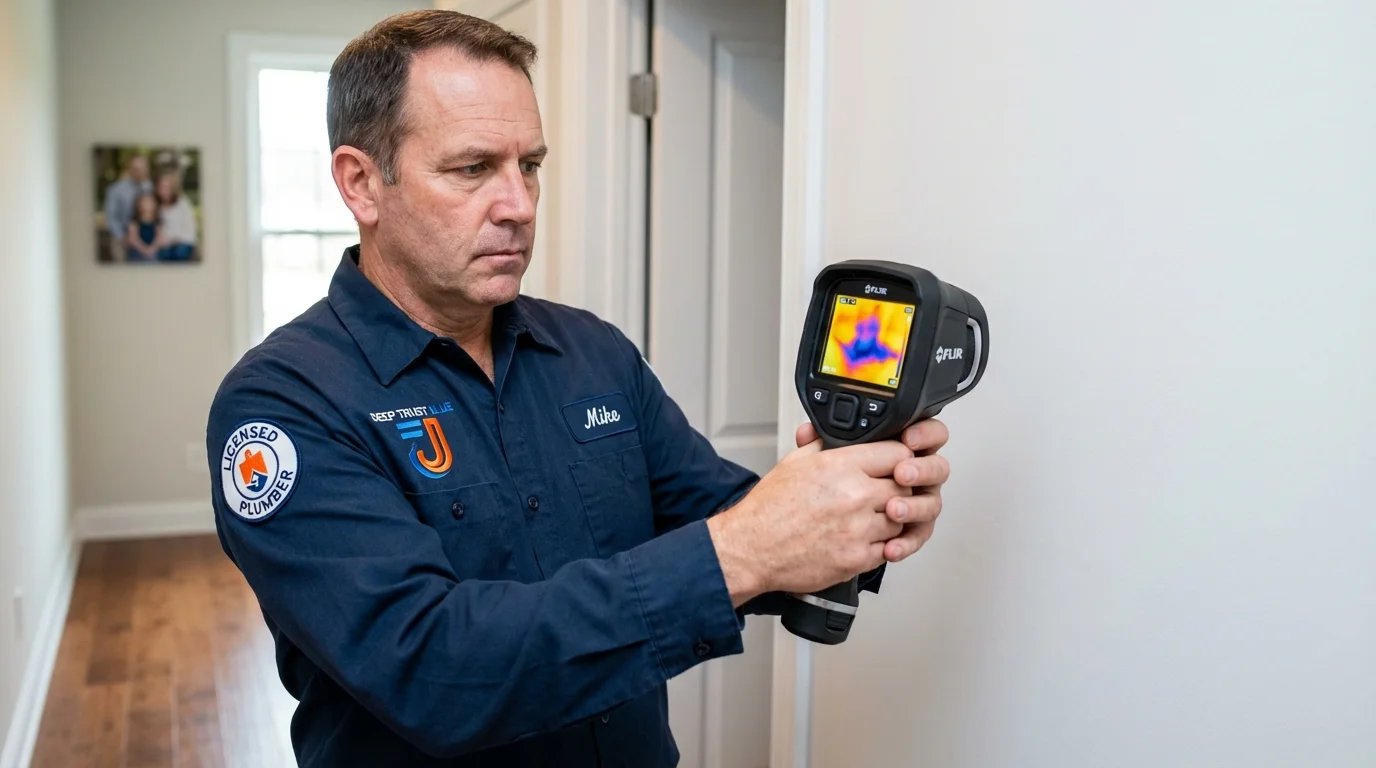 Thermal imaging leak detection by Johns Plumbing LLC in Marshfield